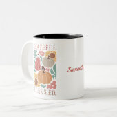 Tasse 2 Couleurs Boho Fall Grateful Thanksgiving (Devant gauche)