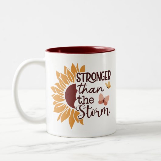 Tasse 2 Couleurs Boho Fleurs Bible Fleur sauvage Verse (Gauche)