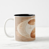 Tasse 2 Couleurs Boho Moon Cat Design (Gauche)