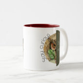 Tasse 2 Couleurs Boho Owl “Stay Awake” Art (Devant droit)