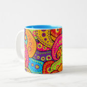 Tasse 2 Couleurs Boho Paisley (Devant gauche)