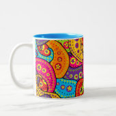 Tasse 2 Couleurs Boho Paisley (Gauche)