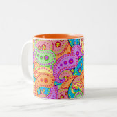 Tasse 2 Couleurs Boho Paisley (Devant gauche)
