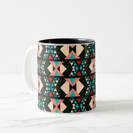 Tasse 2 Couleurs Boho Sud-Ouest Abstrait (Devant gauche)