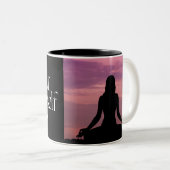 Tasse 2 Couleurs Boho Vous Aime Yoga (Devant droit)