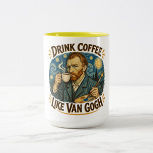 Tasse 2 Couleurs Boire du café comme Van Gogh