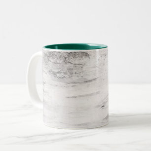 Tasse 2 Couleurs Bois de bouleau blanc Maison de ferme rustique de