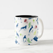 Tasse 2 Couleurs Bois de pin Kereru NZ (Devant droit)