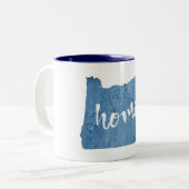 Tasse 2 Couleurs Bois d'Oregon à la maison (Devant gauche)