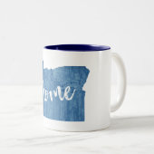 Tasse 2 Couleurs Bois d'Oregon à la maison (Devant droit)