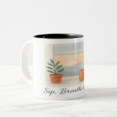 Tasse 2 Couleurs « Bois. Respirer. Commence. » (Devant gauche)