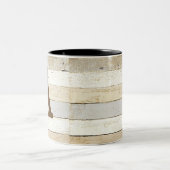 Tasse 2 Couleurs Bois rustique et lettre (Centre)