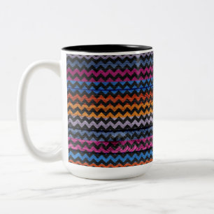 Tasse 2 Couleurs Bois vintage Chevron #3