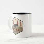Tasse 2 Couleurs Boise Forêt Nationale Ours Idaho (Devant gauche)