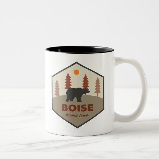 Tasse 2 Couleurs Boise Forêt Nationale Ours Idaho (Droit)