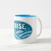Tasse 2 Couleurs Boise Idaho Extérieur (Devant droit)