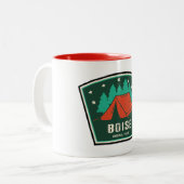 Tasse 2 Couleurs Boise National Forest Camping (Devant gauche)