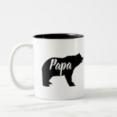 Tasse 2 Couleurs boisé rustique animal papa ours (Gauche)