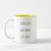 Tasse 2 Couleurs Boisson des Enseignants Café Menthe Enseigner  (Gauche)