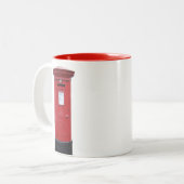 Tasse 2 Couleurs Boîte britannique rouge de courrier (Devant gauche)