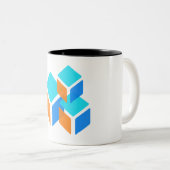 Tasse 2 Couleurs Boîtes carrés (Devant droit)