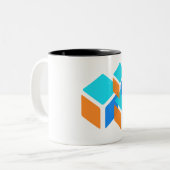 Tasse 2 Couleurs Boîtes carrés (Devant gauche)