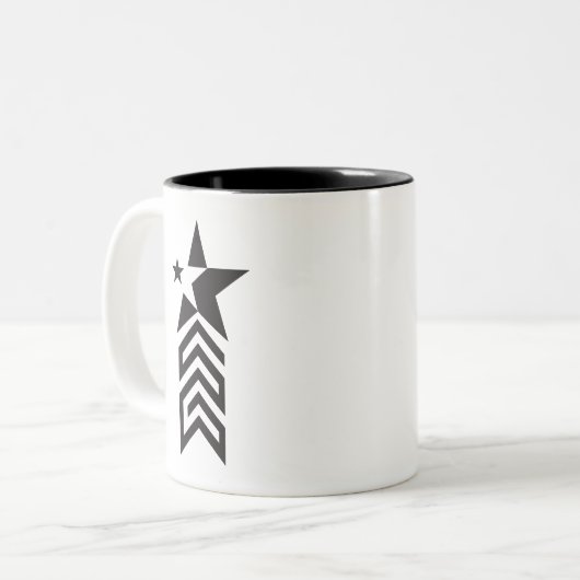 Tasse 2 Couleurs Bold Black Geometric Star (Devant gauche)