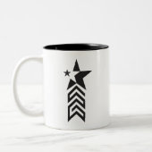 Tasse 2 Couleurs Bold Black Geometric Star (Gauche)
