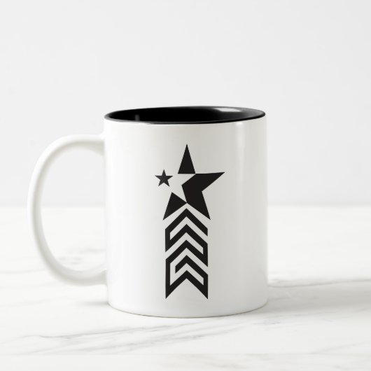 Tasse 2 Couleurs Bold Black Geometric Star (Gauche)