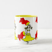 Tasse 2 Couleurs bollywood de bellydance de flamenco de danseur de (Centre)