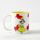 Tasse 2 Couleurs bollywood de bellydance de flamenco de danseur de (Gauche)