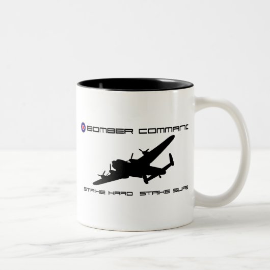 Tasse 2 Couleurs Bombardier de Lancaster - commande de bombardier (Droit)