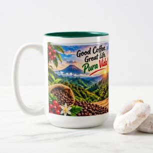 Tasse 2 Couleurs Bon café · Grande vie
