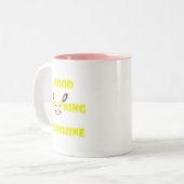 Tasse 2 Couleurs Bon logo "Mooning" Sunshine Cow (Devant gauche)