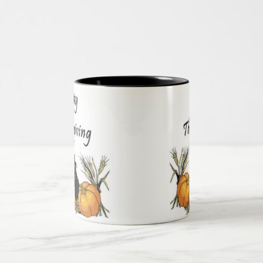 Tasse 2 Couleurs Bon thanksgiving (Centre)