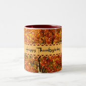Tasse 2 Couleurs Bon thanksgiving, Couleurs Automnes, (Centre)