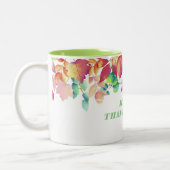 Tasse 2 Couleurs Bon thanksgiving de feuille d'automne (Gauche)