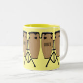 Tasse 2 Couleurs Bongo, dessin animé de batterie (Devant droit)