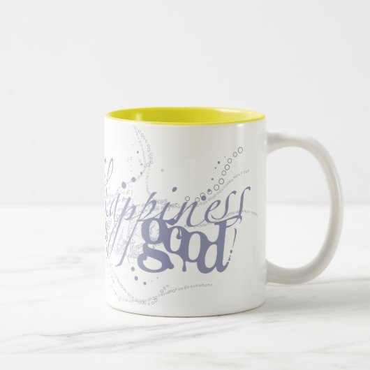Tasse 2 Couleurs Bonheur (Droit)