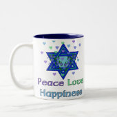 Tasse 2 Couleurs Bonheur d'amour de paix (Gauche)