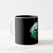 Tasse 2 Couleurs Bonheur d'Iguana à vélo (Devant gauche)