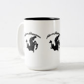 Tasse 2 Couleurs Bonheur du cheval (Devant gauche)