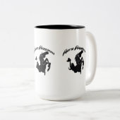 Tasse 2 Couleurs Bonheur du cheval (Devant droit)