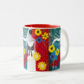 Tasse 2 Couleurs Bonheur Nuptial (Devant droit)