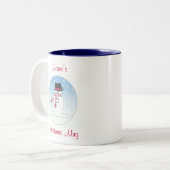 Tasse 2 Couleurs bonhomme de neige (Devant gauche)