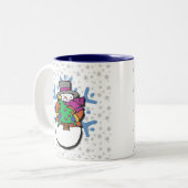 Tasse 2 Couleurs Bonhomme de neige (Devant gauche)