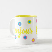Tasse 2 Couleurs Bonjour (Devant gauche)