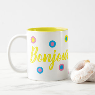Tasse 2 Couleurs Bonjour