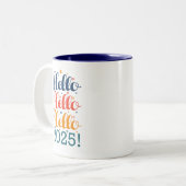 Tasse 2 Couleurs Bonjour 2025 (Devant gauche)