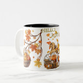 Tasse 2 Couleurs Bonjour automne (Devant gauche)